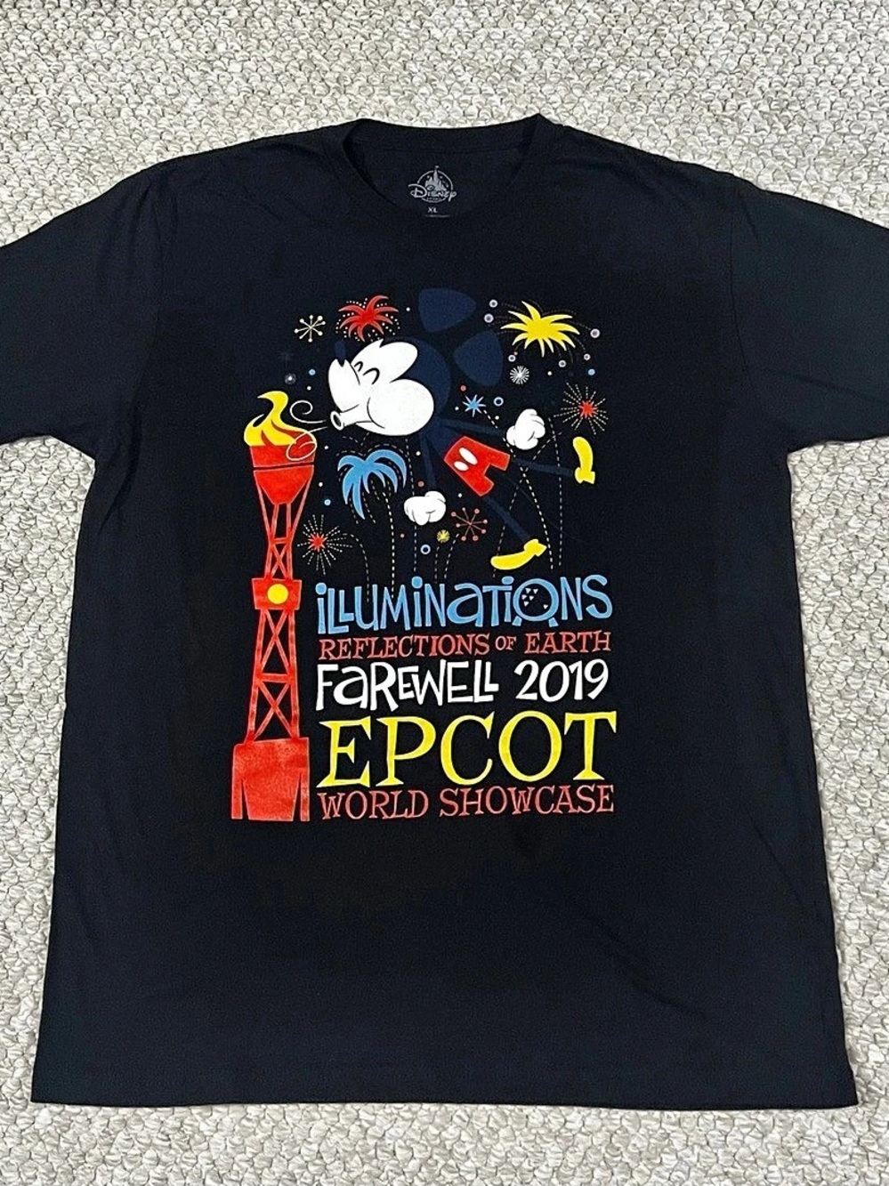 Disney World EPCOT Illuminations T-Shirt Farewell 2019 Adult XL Disney Parks